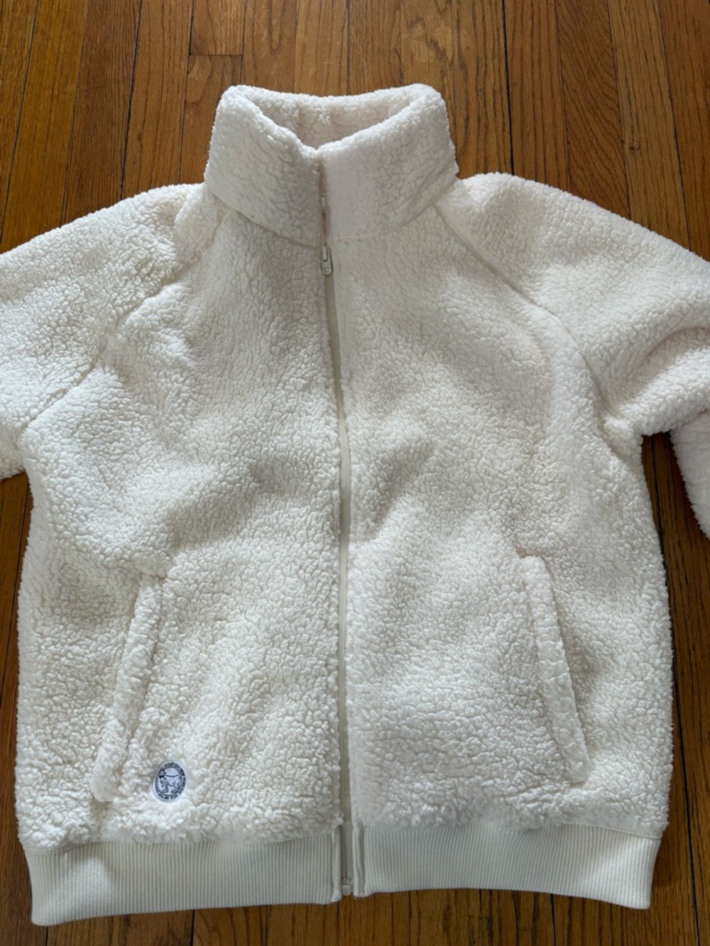 Women's GOAT brand Cream Sherpa Zip-Front Jacket - Picture 5 of 8